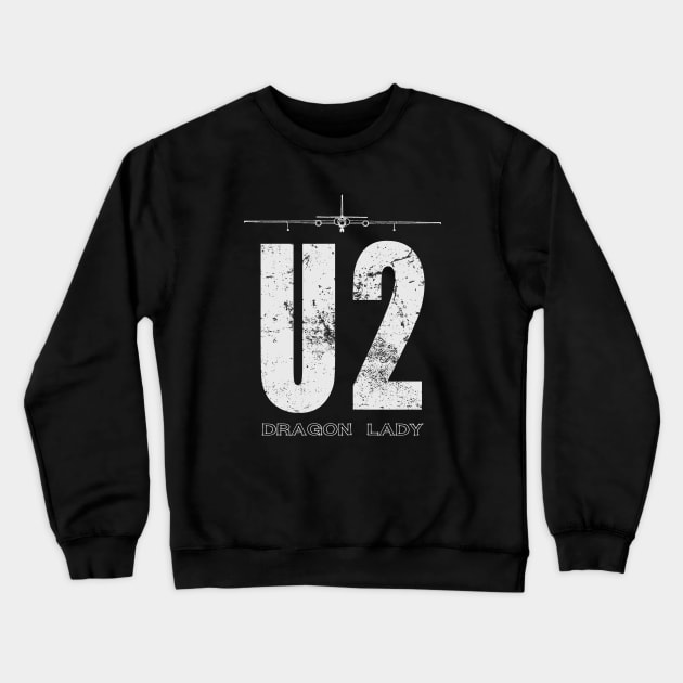 U2 Dragon Lady Spy Plane Crewneck Sweatshirt by Jose Luiz Filho